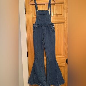 Super cute flare leg overalls
